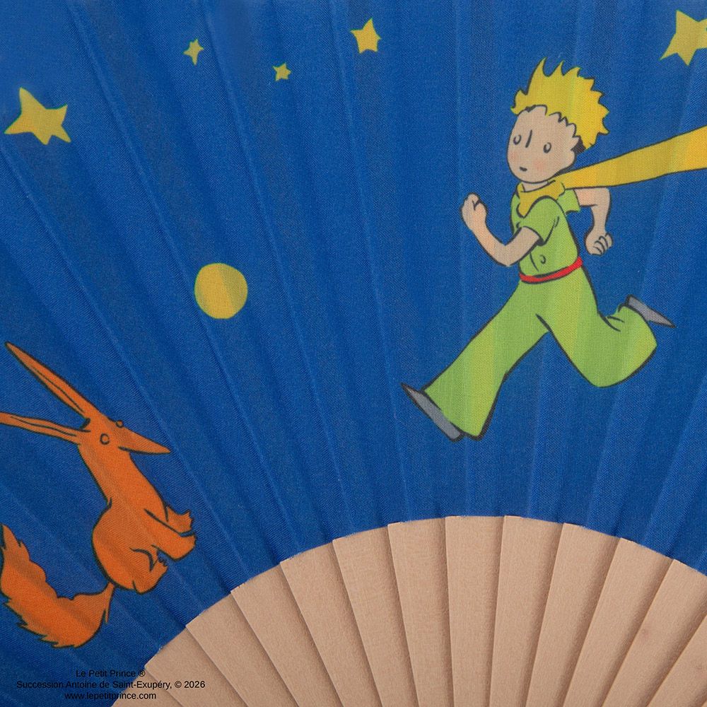 Foldable Fan THE LITTLE PRINCE Blue Color