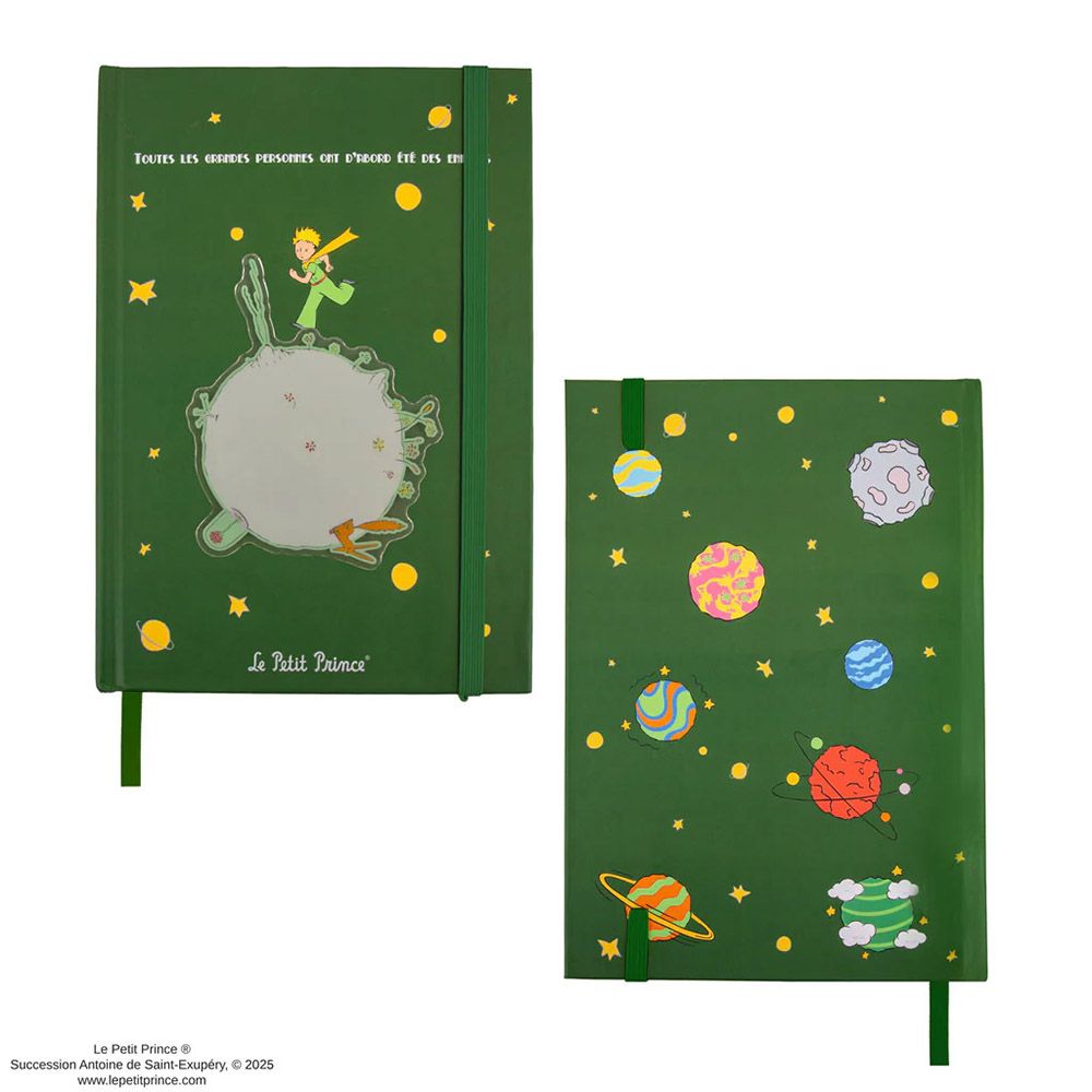Premium Hardcover Notebook A5 THE LITTLE PRINCE Spinning Asteroid B-612