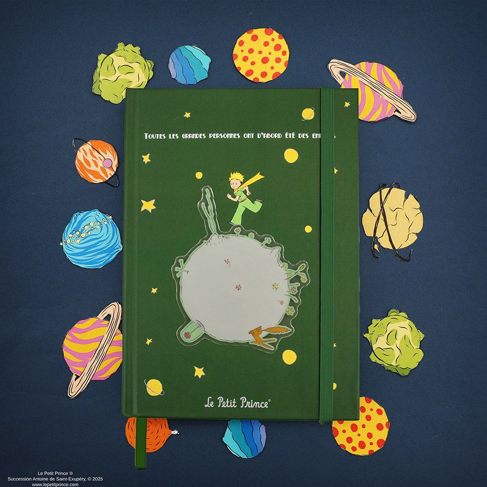 Premium Hardcover Notebook A5 THE LITTLE PRINCE Spinning Asteroid B-612