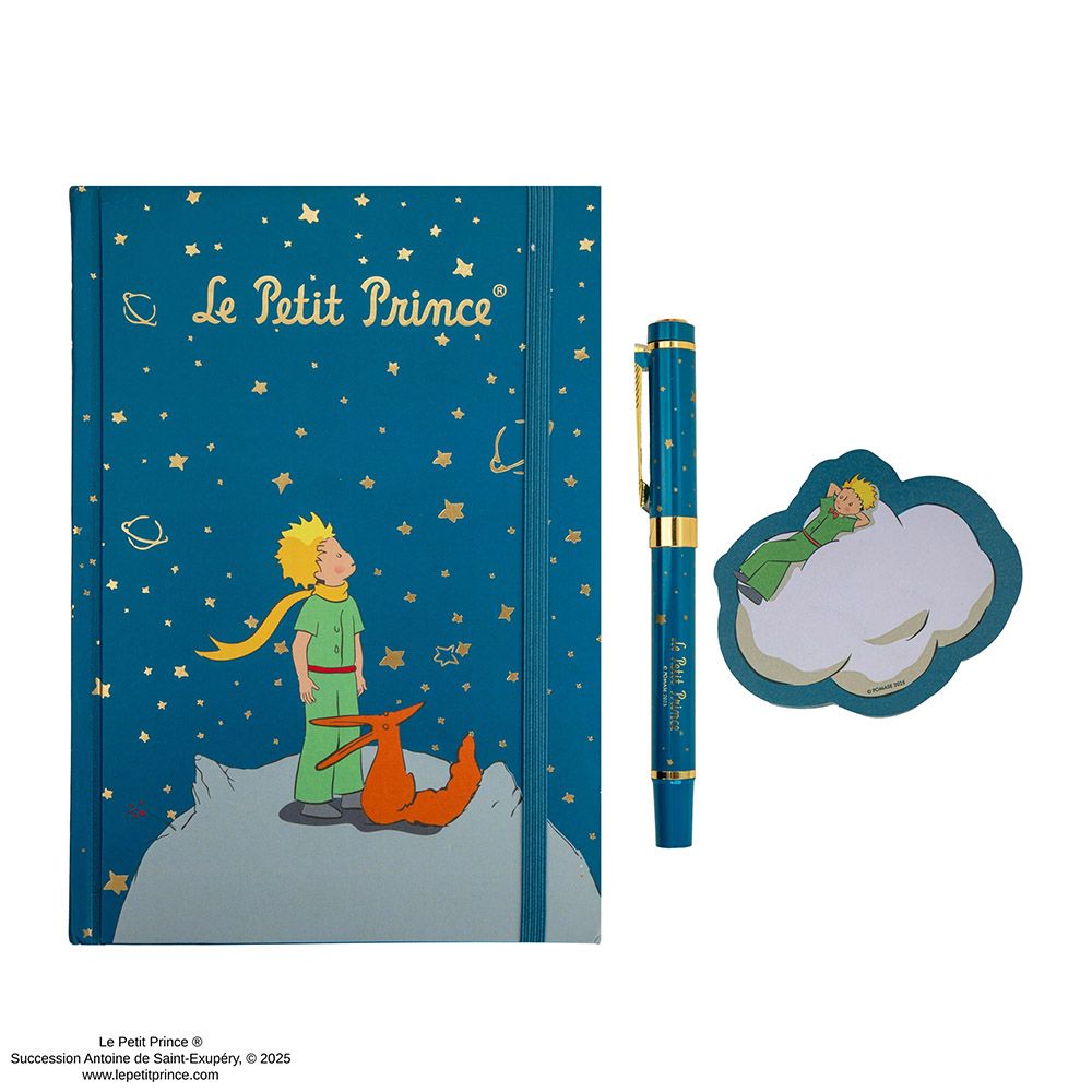 Premium Hardcover Notebook A5 with Pen & Memo Pad THE LITTLE PRINCE