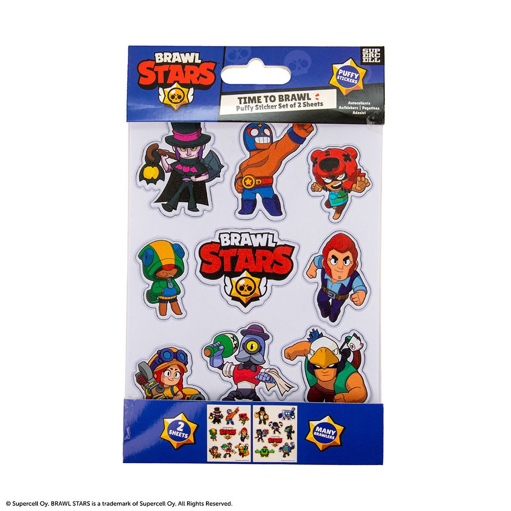Set Of 2 Puffy Stickers BRAWL STARS