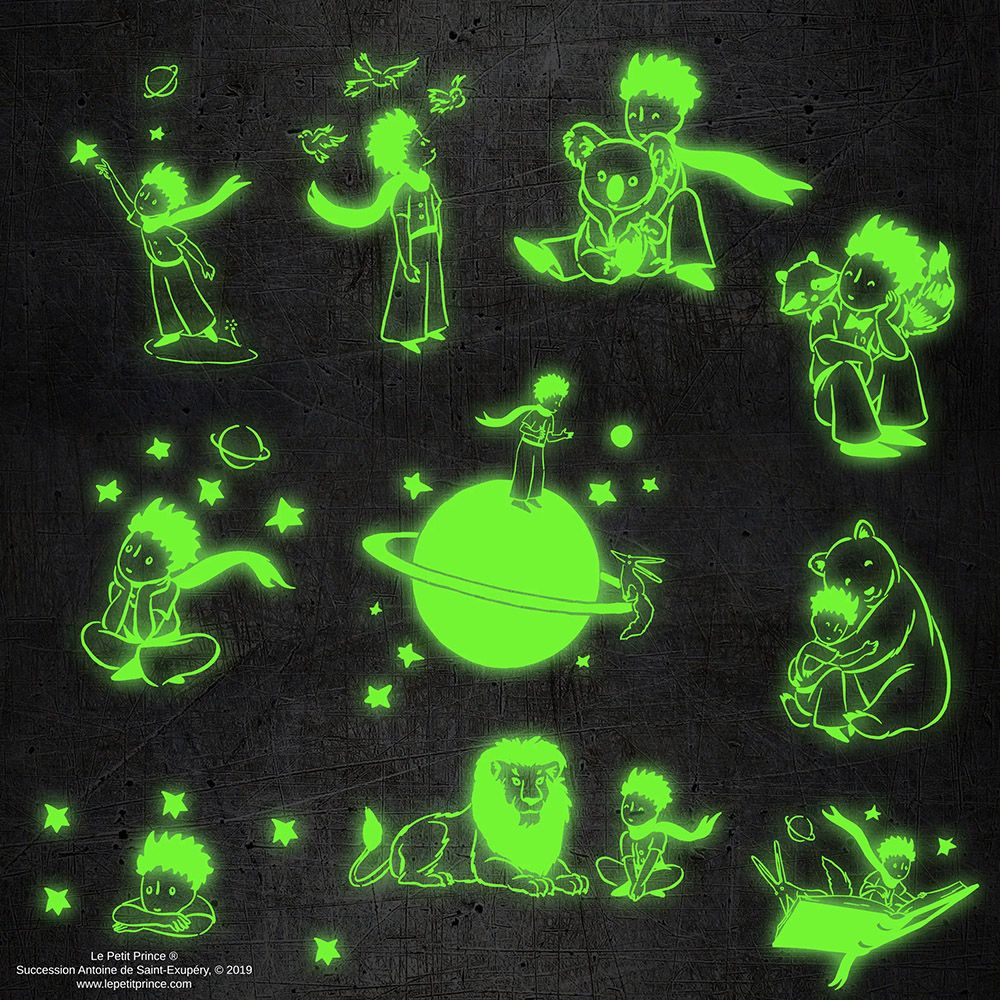 THE LITTLE PRINCE Glow In The Dark Stickers