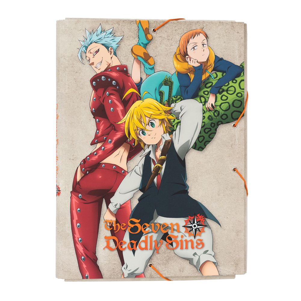 Κουτί σκληρό, 3cm ράχη, με Λάστιχο A4 THE SEVEN DEADLY SINS (Anime Collection)