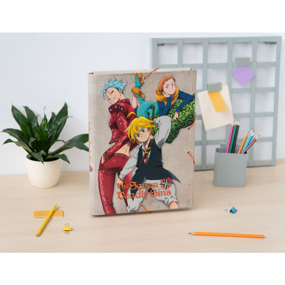 Κουτί σκληρό, 3cm ράχη, με Λάστιχο A4 THE SEVEN DEADLY SINS (Anime Collection)