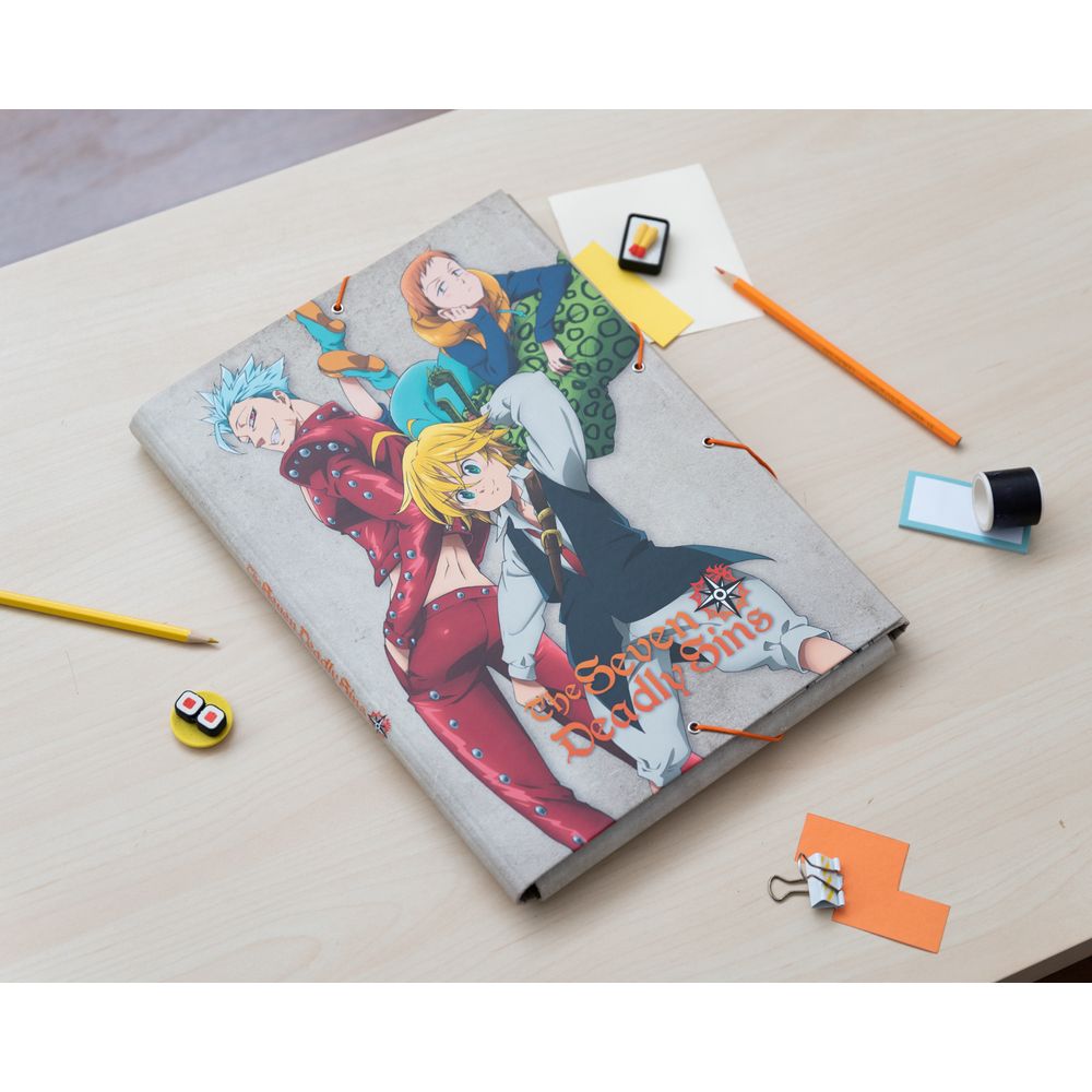 Κουτί σκληρό, 3cm ράχη, με Λάστιχο A4 THE SEVEN DEADLY SINS (Anime Collection)