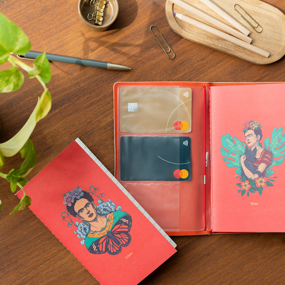 Synthetic Leather Soft Cover Travel Notebook 12X20 FRIDA KAHLO Viva la Vida