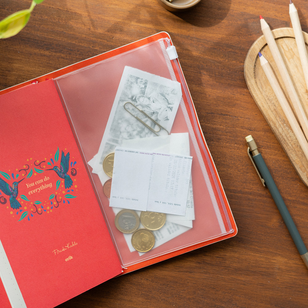 Synthetic Leather Soft Cover Travel Notebook 12X20 FRIDA KAHLO Viva la Vida