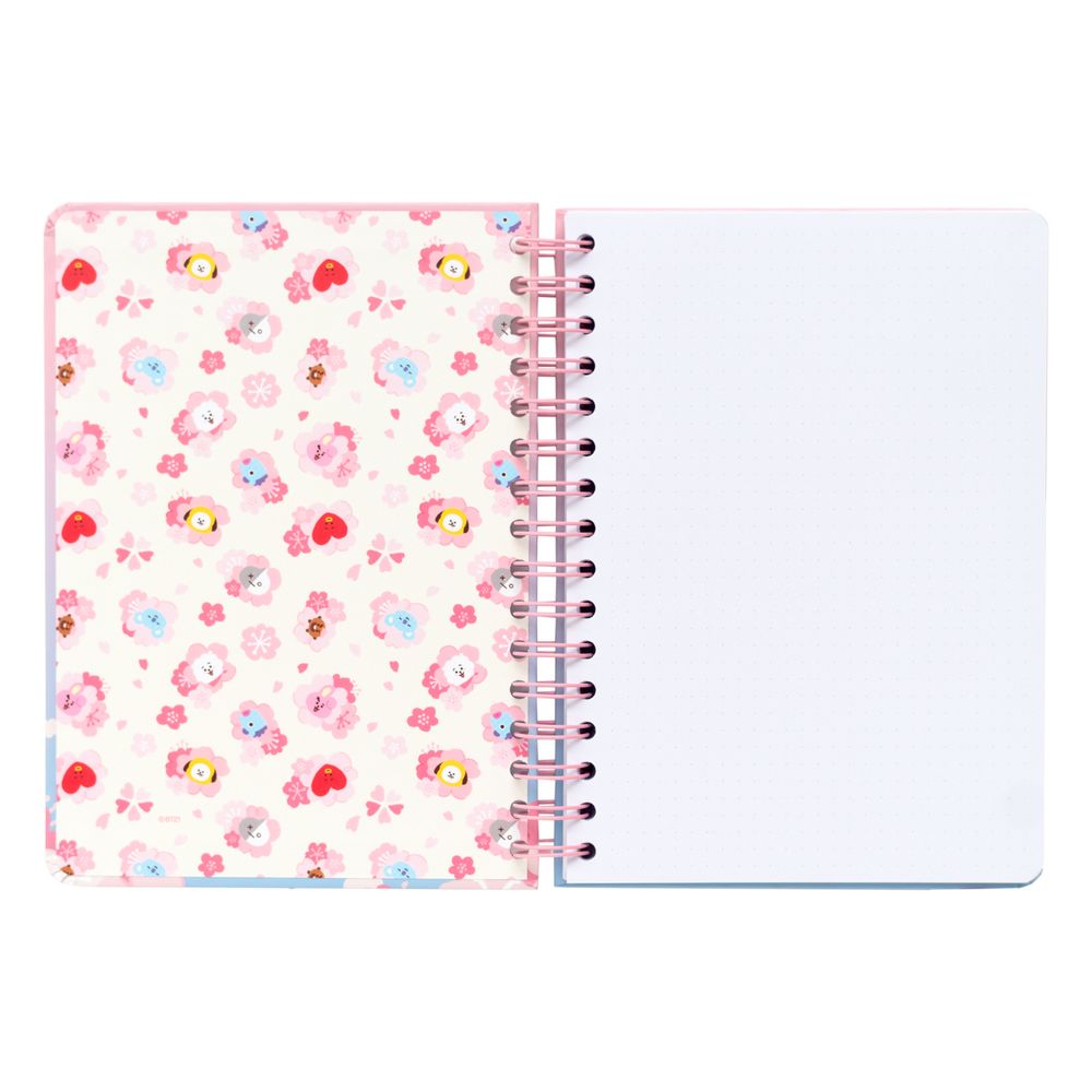 Notebook Hardcover Spiral Bullets A5/15X21 BT21 Cherry Blossom