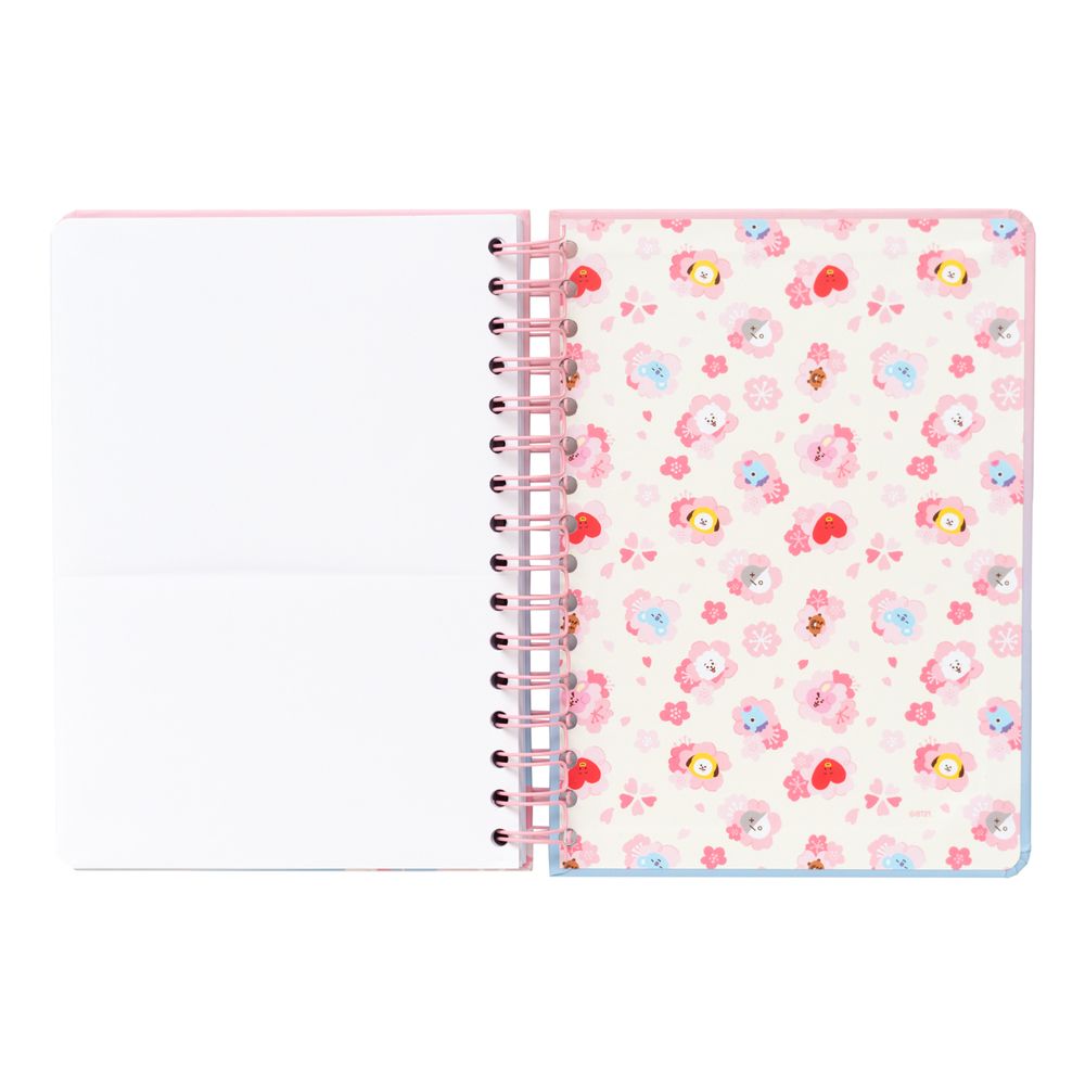 Notebook Hardcover Spiral Bullets A5/15X21 BT21 Cherry Blossom