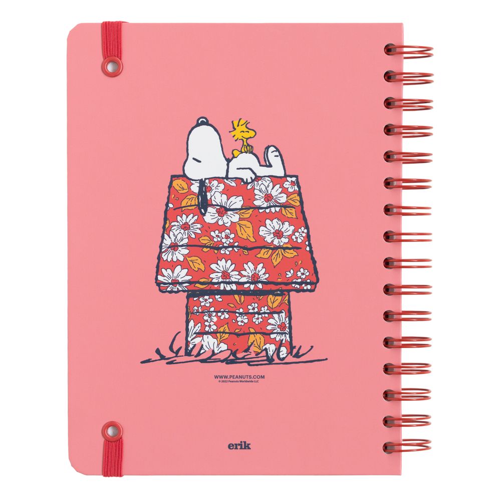 Τετράδιο Σπιράλ Ριγέ με Λάστιχο A5/15X21 SNOOPY Love Yourself