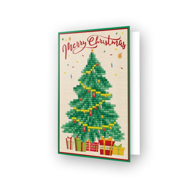 Diamond Dotz Ευχετήρια Κάρτα Merry Christmas Tree