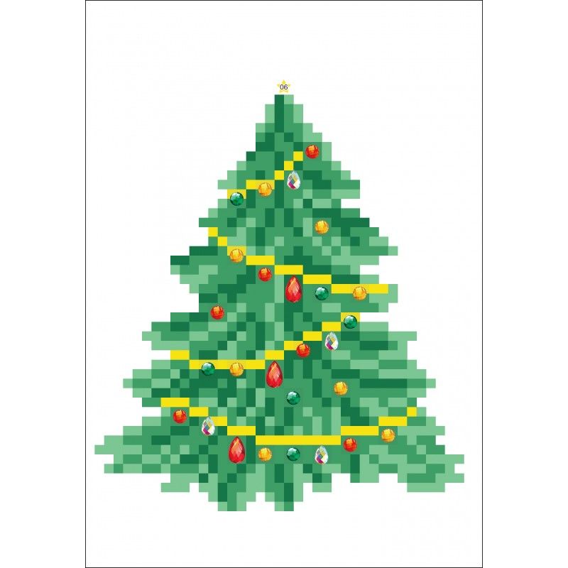 Diamond Dotz Ευχετήρια Κάρτα Merry Christmas Tree