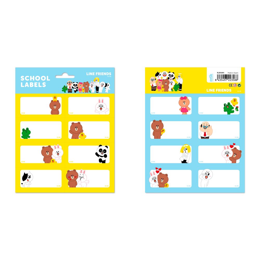 Sticky Labels 8x2 LINE FRIENDS
