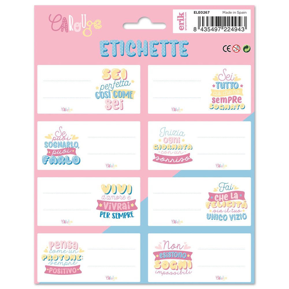 Sticky Labels 8x2 CAROUGE ITALIANO