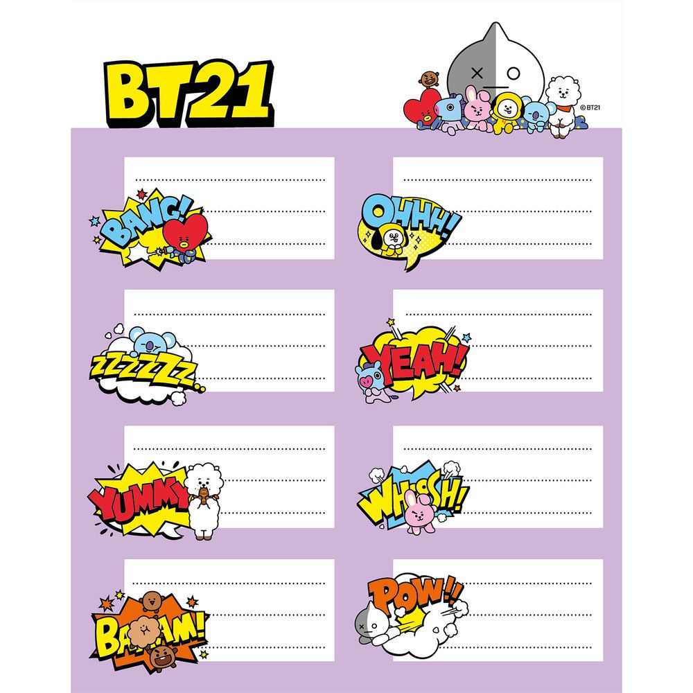 Sticky Labels 8x2 BT21