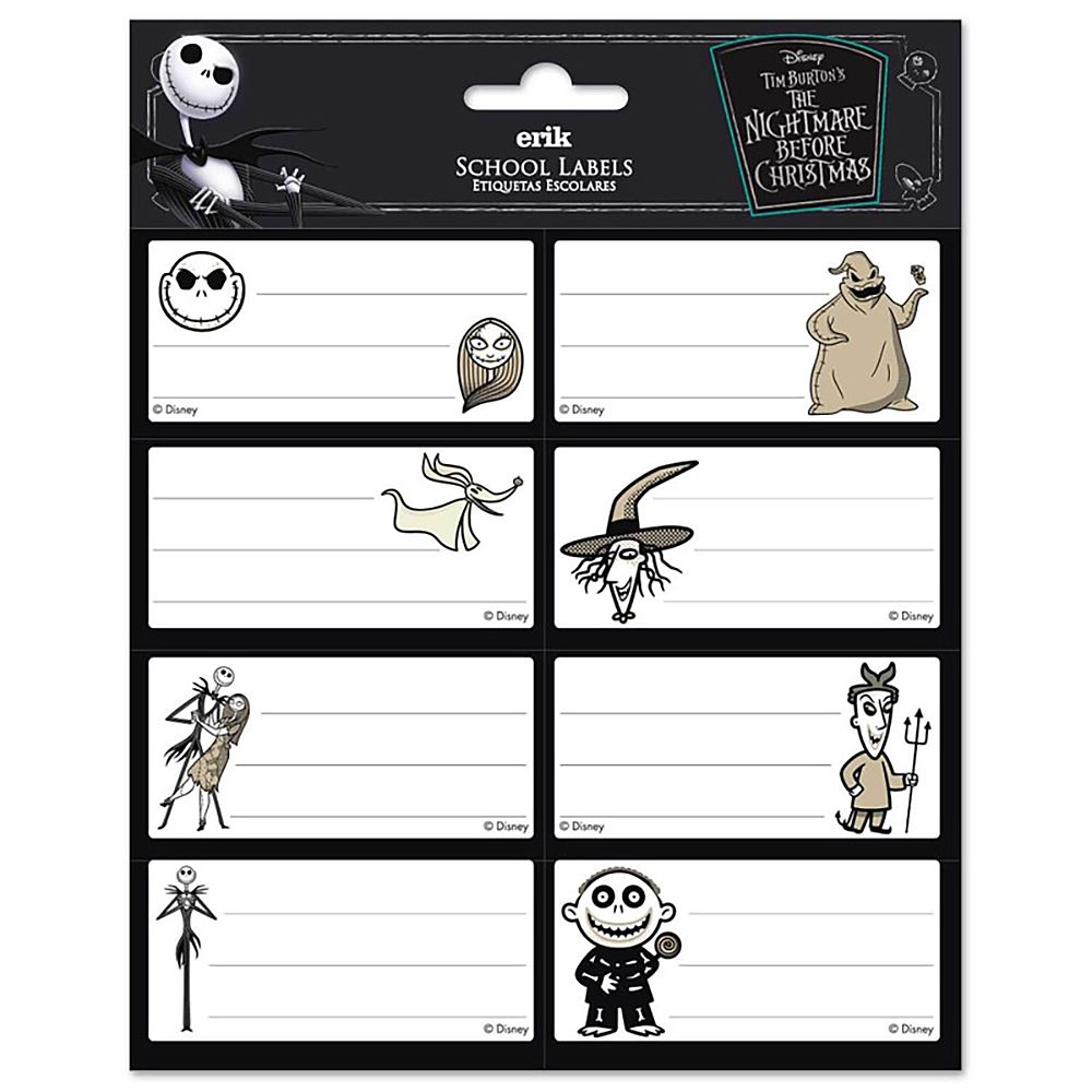 Αυτοκόλλητες Ετικέτες 8x2 DISNEY The Nightmare Before Christmas