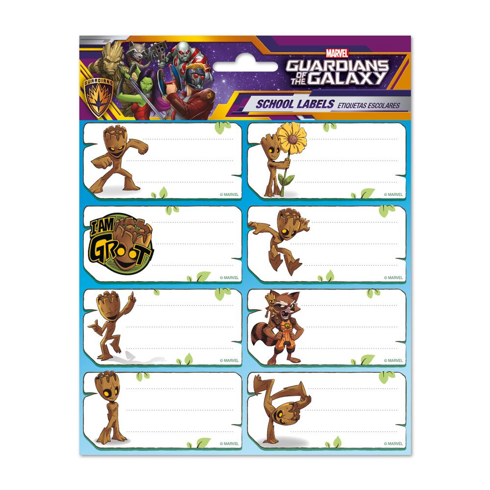 Sticky Labels 8x2 MARVEL GROOT