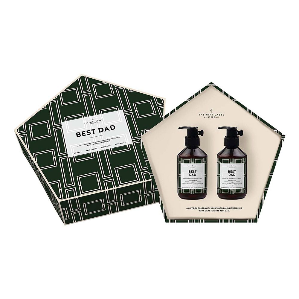 Pentagonal Gift Box for him - Best dad (H.soap & B.Wash * 250ml)
