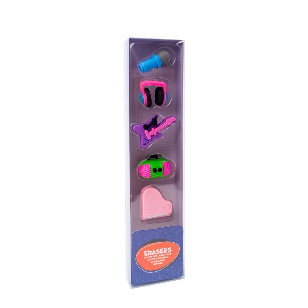 Set 5 Erasers Music