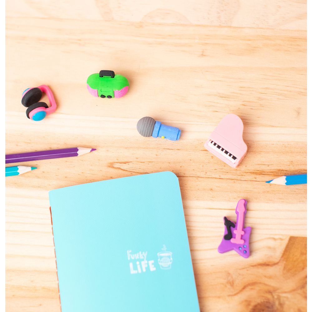 Set 5 Erasers Music