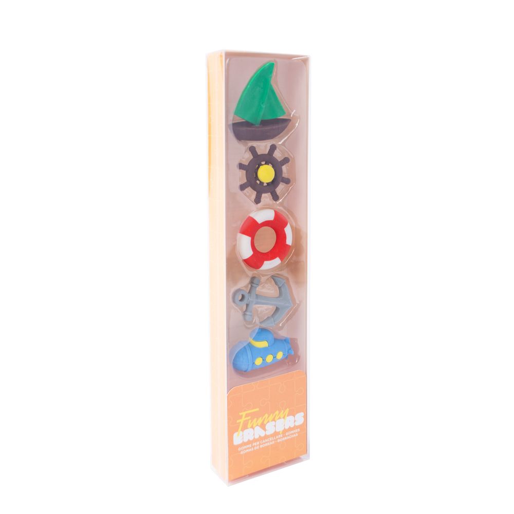 Set 5 Erasers Beach