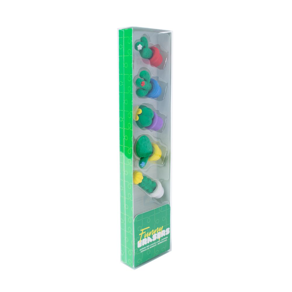 Set 5 Erasers CACTUS