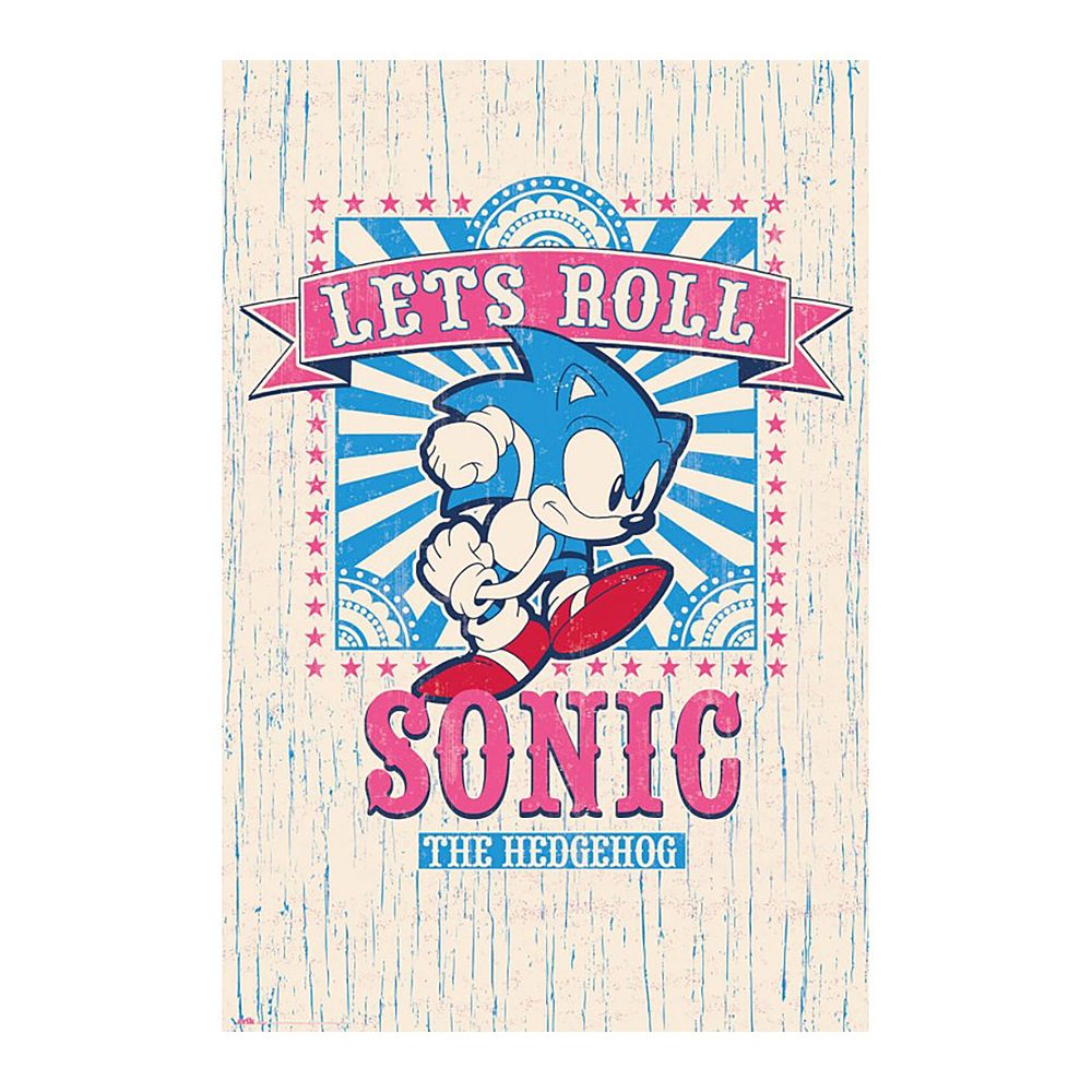 Poster 61Χ91.5cm SONIC THE HEDGHOG Let's Roll