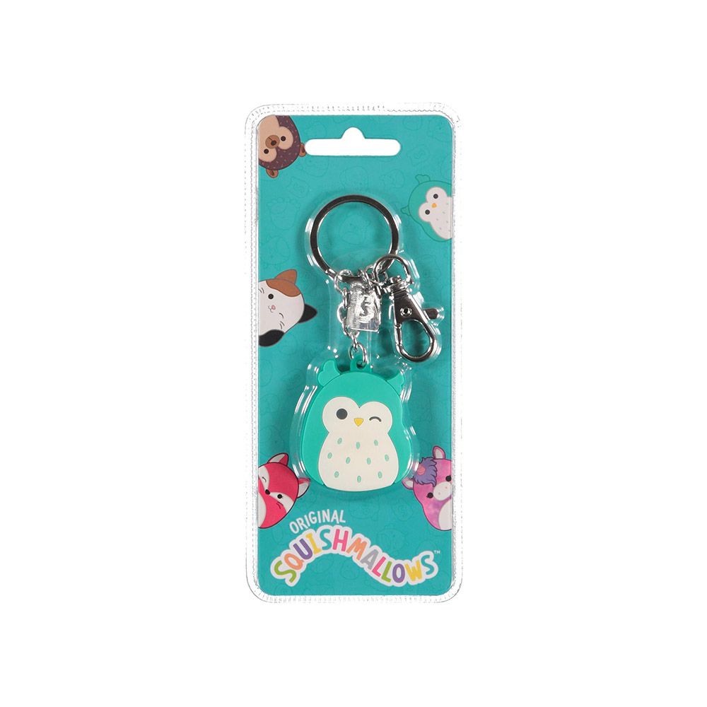 Rubber Keychain SQUISHMALLOWS Winston the Teal Owl