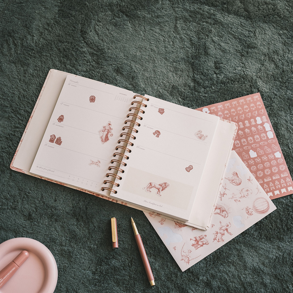 Premium Weekly Diary 2026/2027 17 Months 16.5x20cm IDOLE VERSAILLES by Kokonote