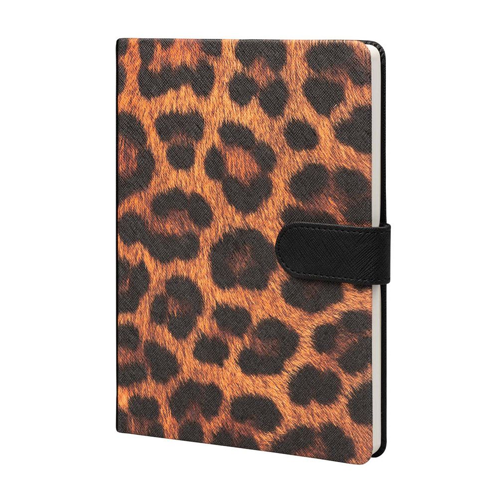 Premium A5 Notebook Faux Leather KOKONOTE LUXE Bold Leopard