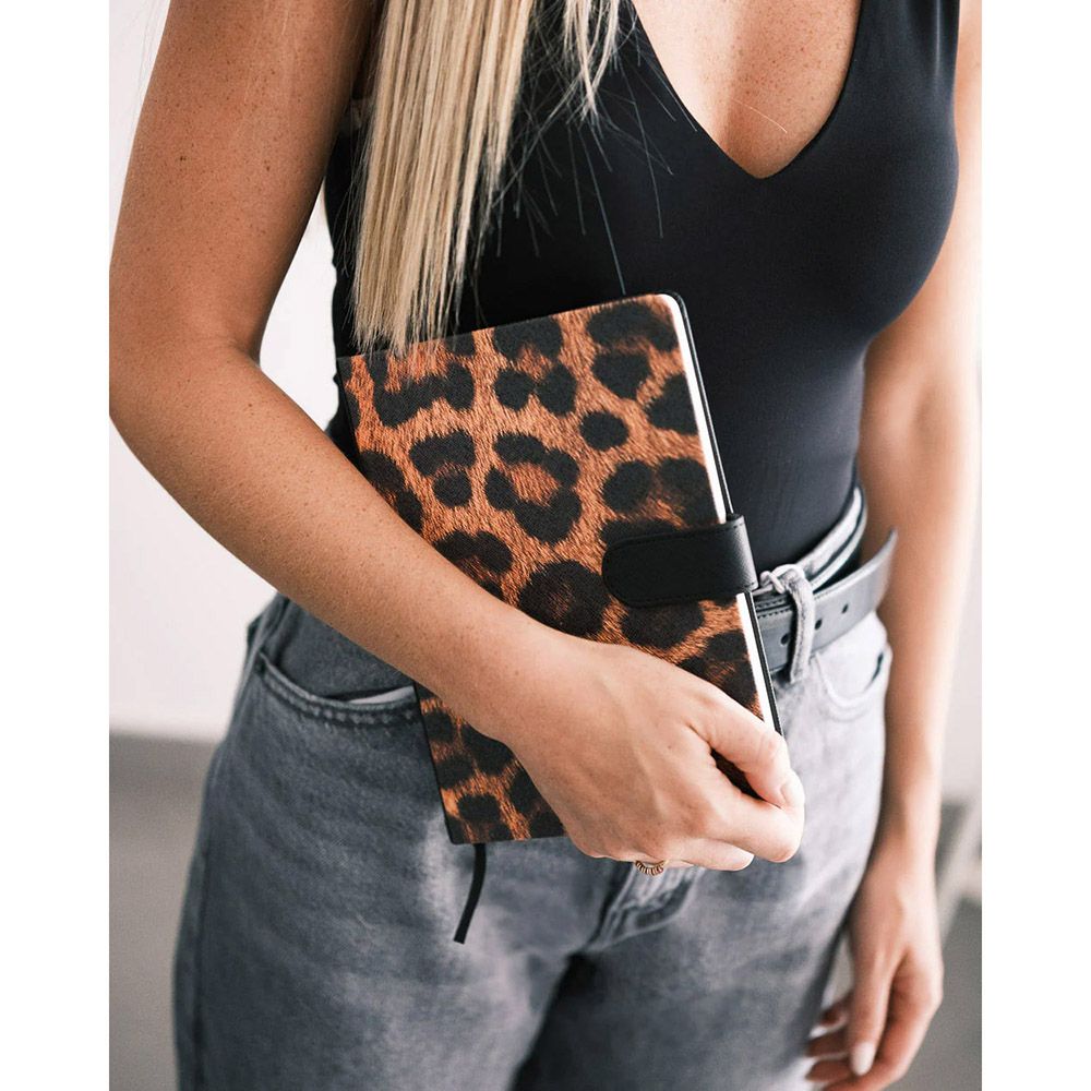 Premium A5 Notebook Faux Leather KOKONOTE LUXE Bold Leopard