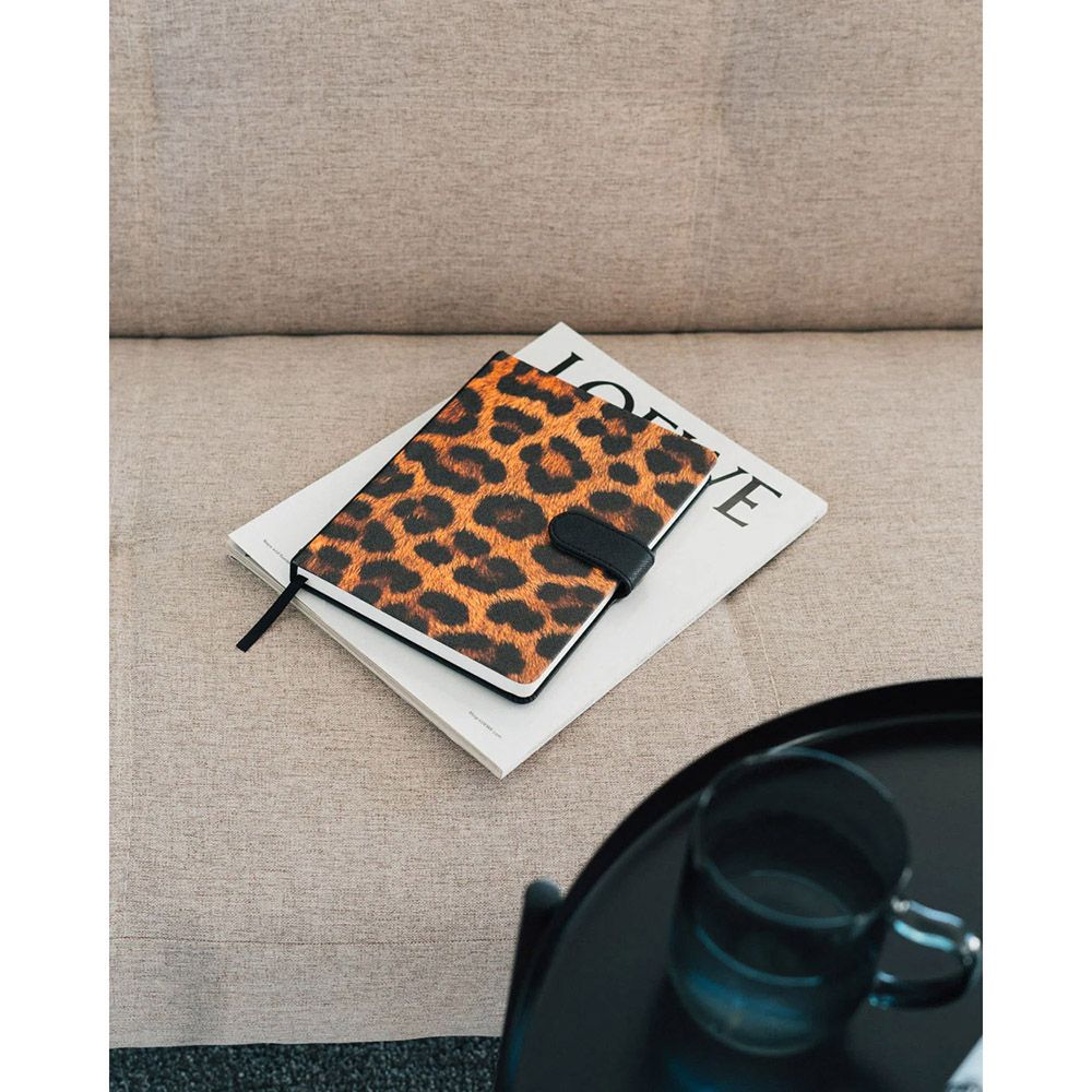 Premium A5 Notebook Faux Leather KOKONOTE LUXE Bold Leopard