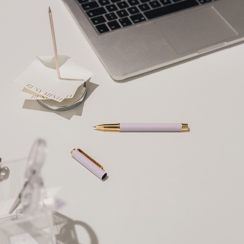 Στυλό 0,70mm KOKONOTE BASIC STUDIO Soft Lilac με Επίχρυσες Λεπτομέρειες