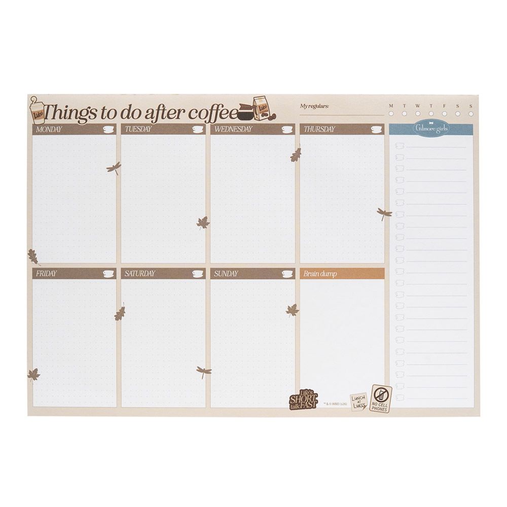 Weekly Planner Notepad with 54s A4/21Χ29cm KOKONOTE GILMORE GIRLS