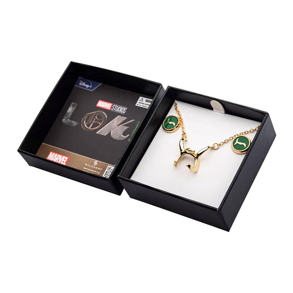 Zinc Alloy Pendant & Earrings Gift Set MARVEL Loki & Sylvie Crowns