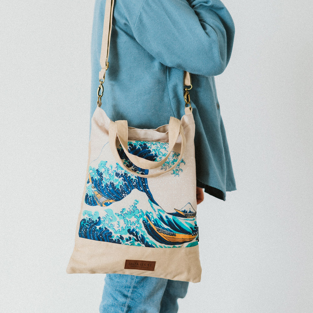 Premium Τσάντα Αγορών Οικολογική HOKUSAI The Great Wave Off Kanagawa by Kokonote