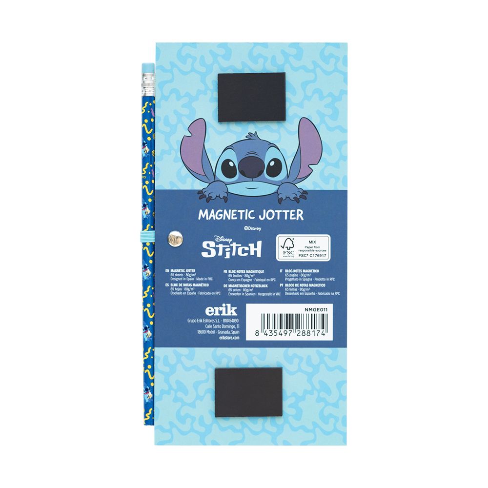 Μπλοκ Σημειώσεων με Μαγνήτη & Μολύβι DISNEY Stitch Tropical