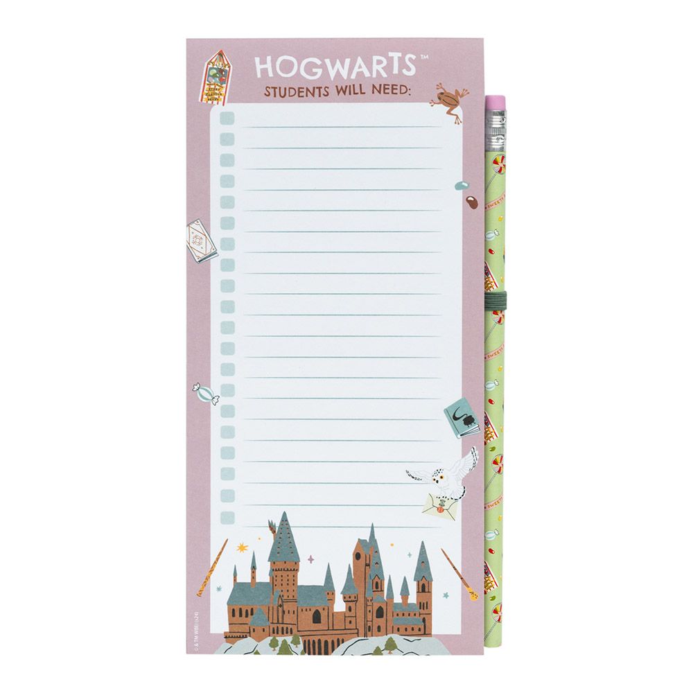 Notes Pad 10x21cm 65sh with Magnet & Pencil HARRY POTTER Hogwarts