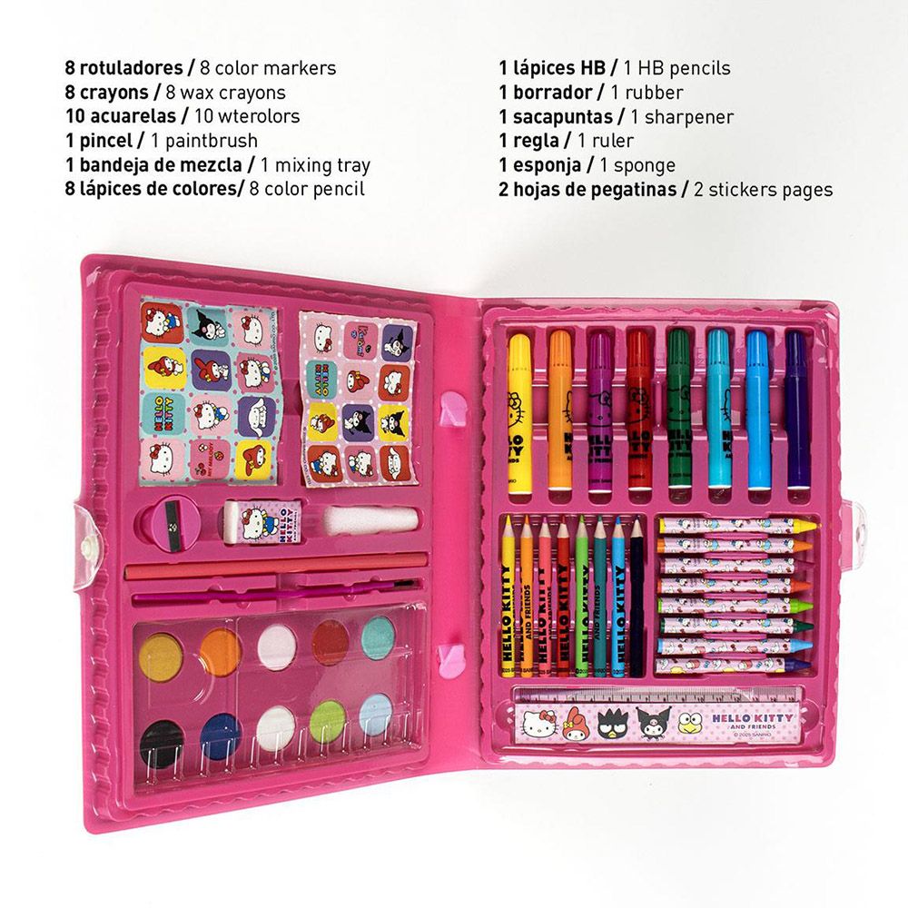 Set with Backpack + Pencil Case + Painting Set HELLO KITTY #1