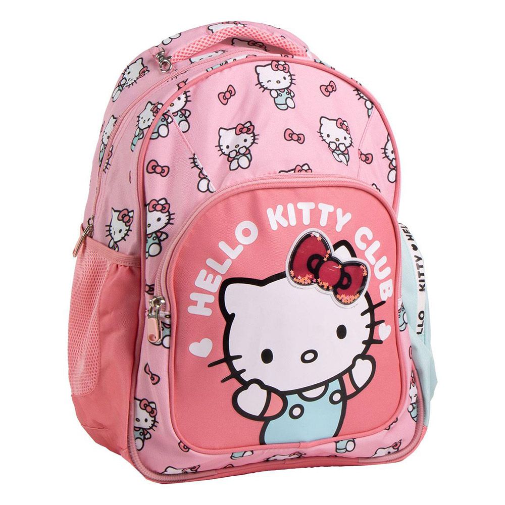 Σετ με Τσάντα Πλάτης + Κασετίνα Τριπλή HELLO KITTY #2
