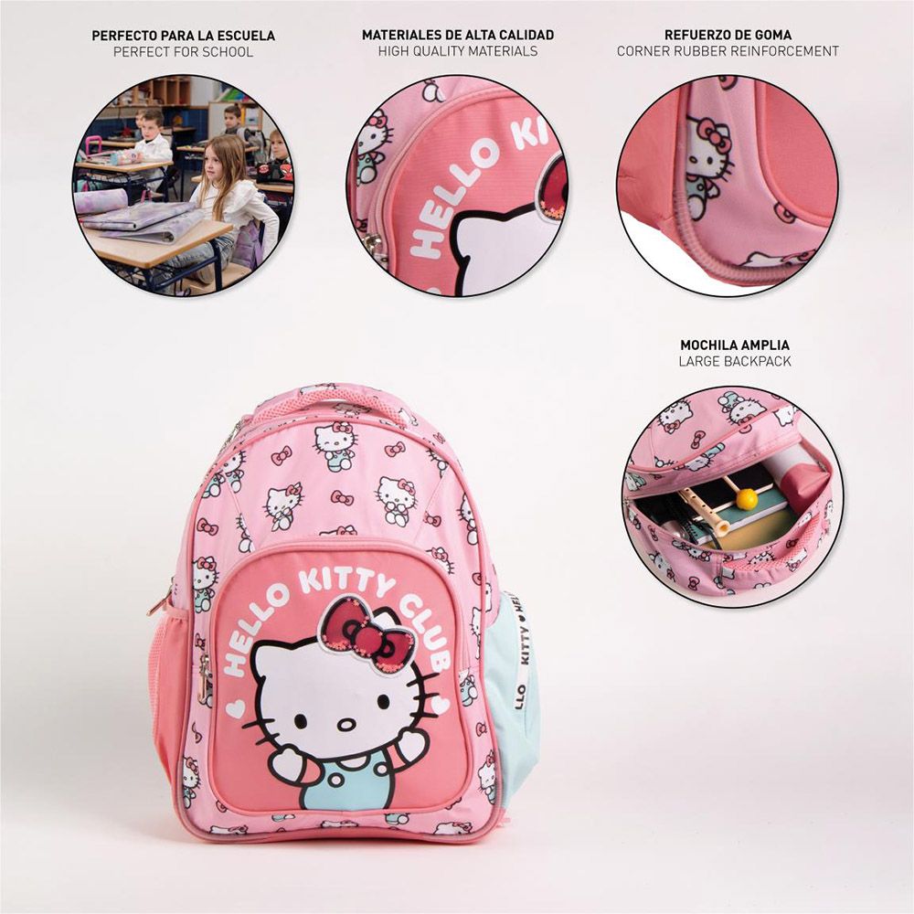 Σετ με Τσάντα Πλάτης + Κασετίνα Τριπλή HELLO KITTY #2