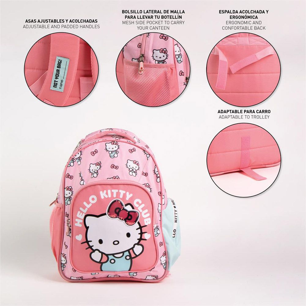 Σετ με Τσάντα Πλάτης + Κασετίνα Τριπλή HELLO KITTY #2