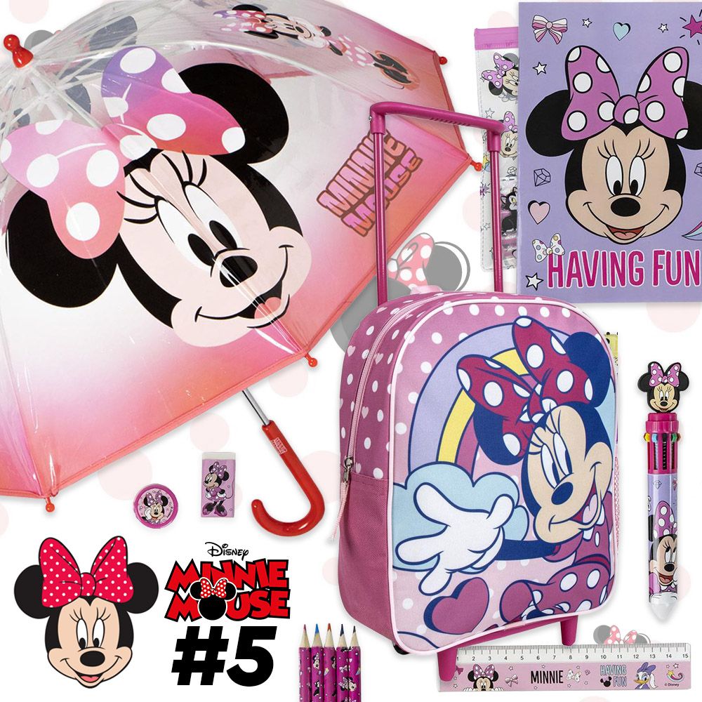Set with Backpack + Umbrella + Painting Supplies DISNEY Minnie Mouse #5