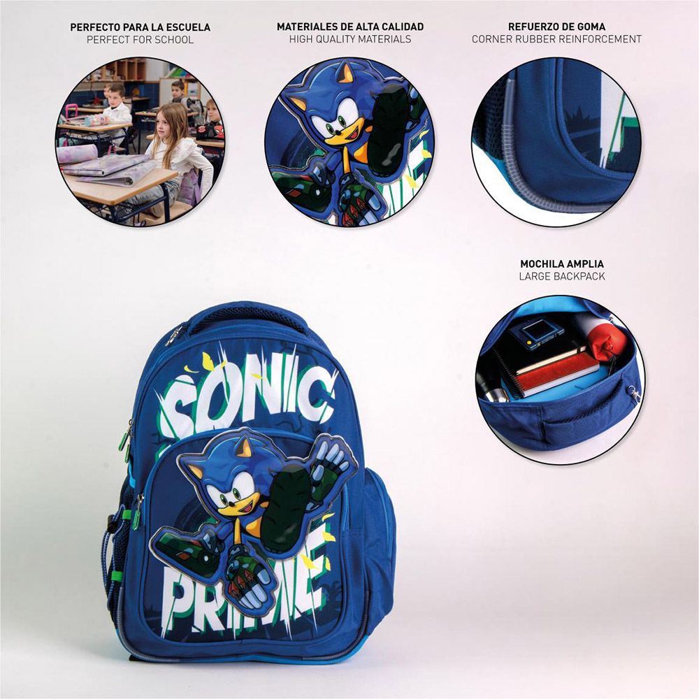 Σετ με Τσάντα Πλάτης + Κασετίνα Τριπλή SONIC THE HEDGEHOG #3