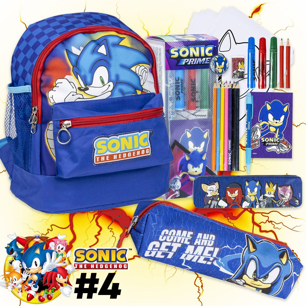 Set with Backpack + Pencil Case + Painting SONIC THE HEDGEHOG #4