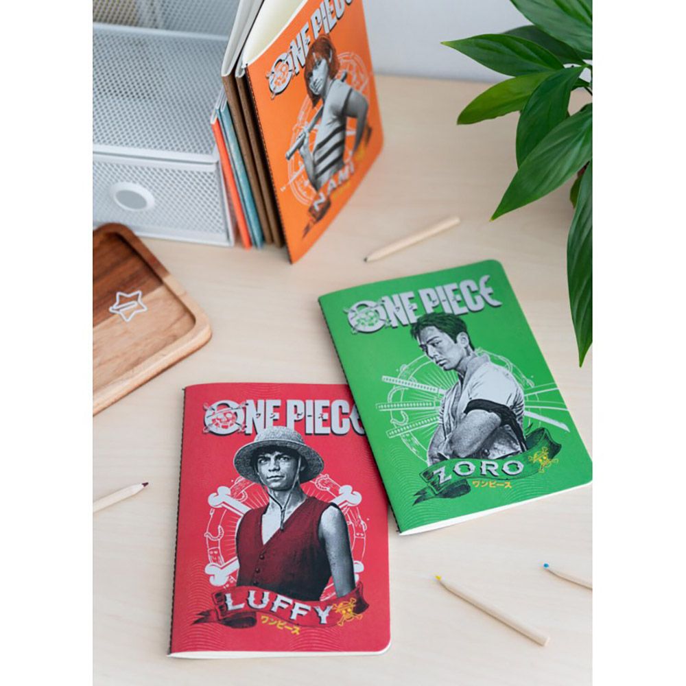 Σετ 3 Τετραδίων Α5/15X21 Netflix ONE PIECE Monkey D. Luffy, Roronoa Zoro & Nami