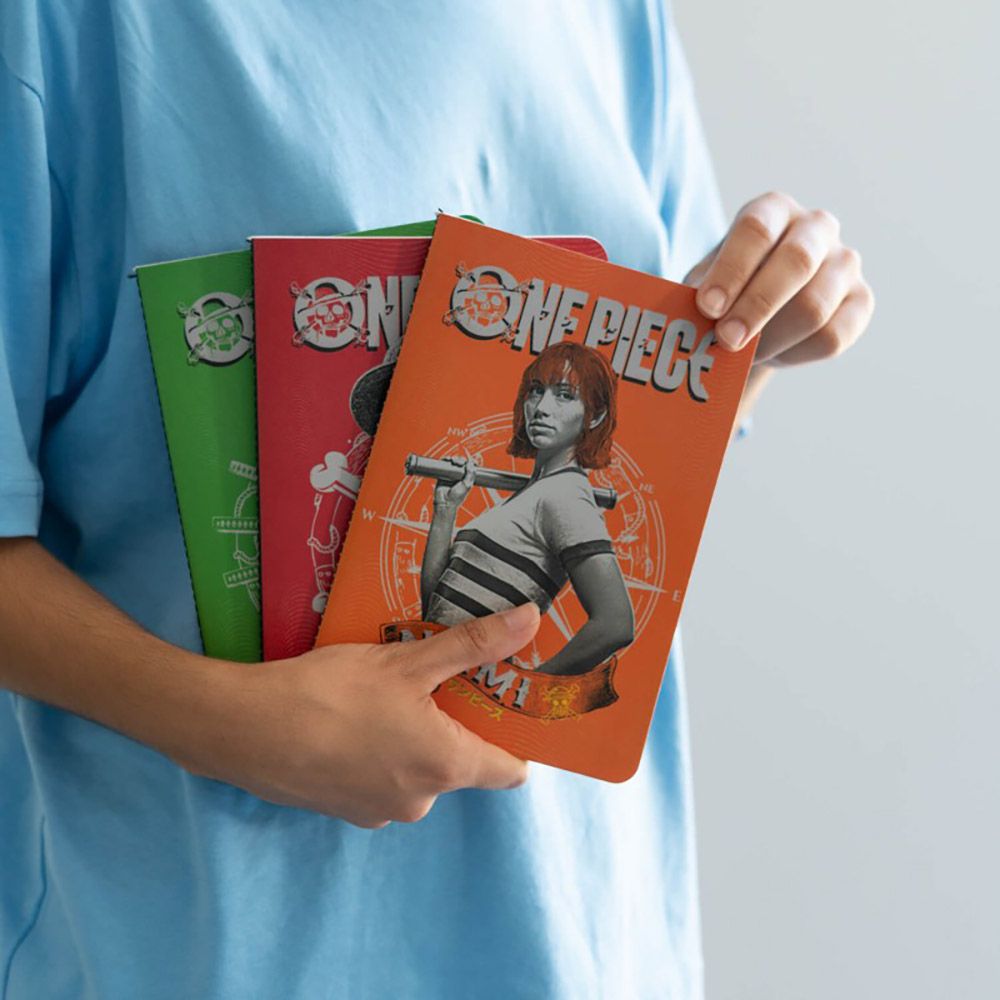 Σετ 3 Τετραδίων Α5/15X21 Netflix ONE PIECE Monkey D. Luffy, Roronoa Zoro & Nami