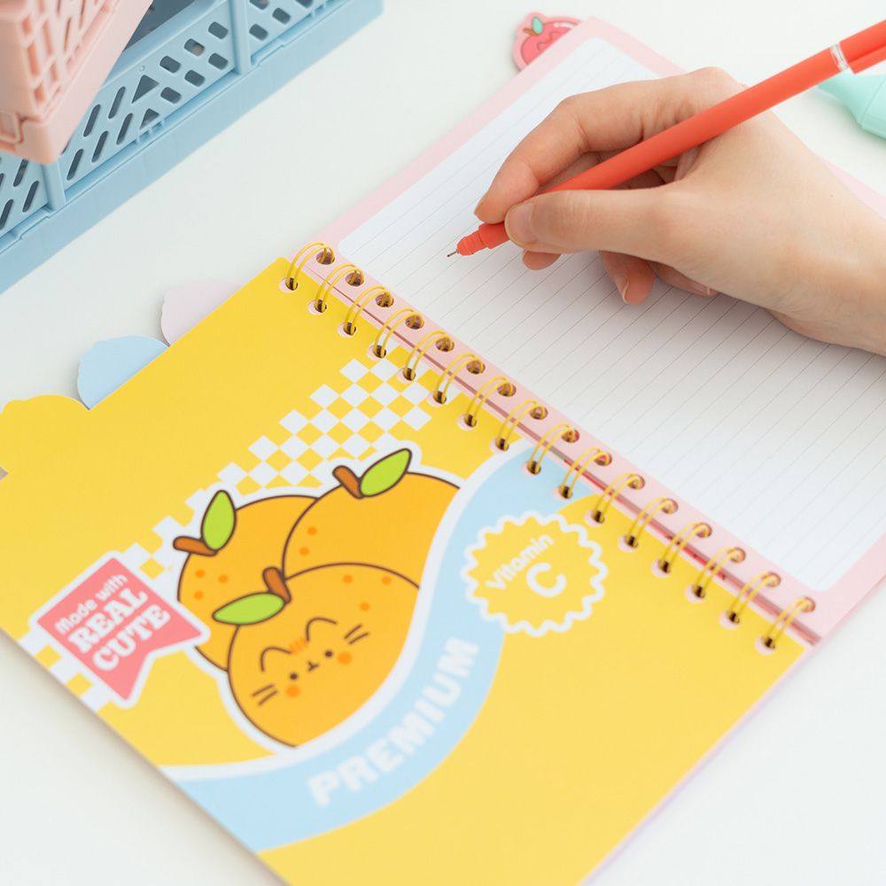 Project Spiral Notebook Α5/15X21 80s PUSHEEN Fruits