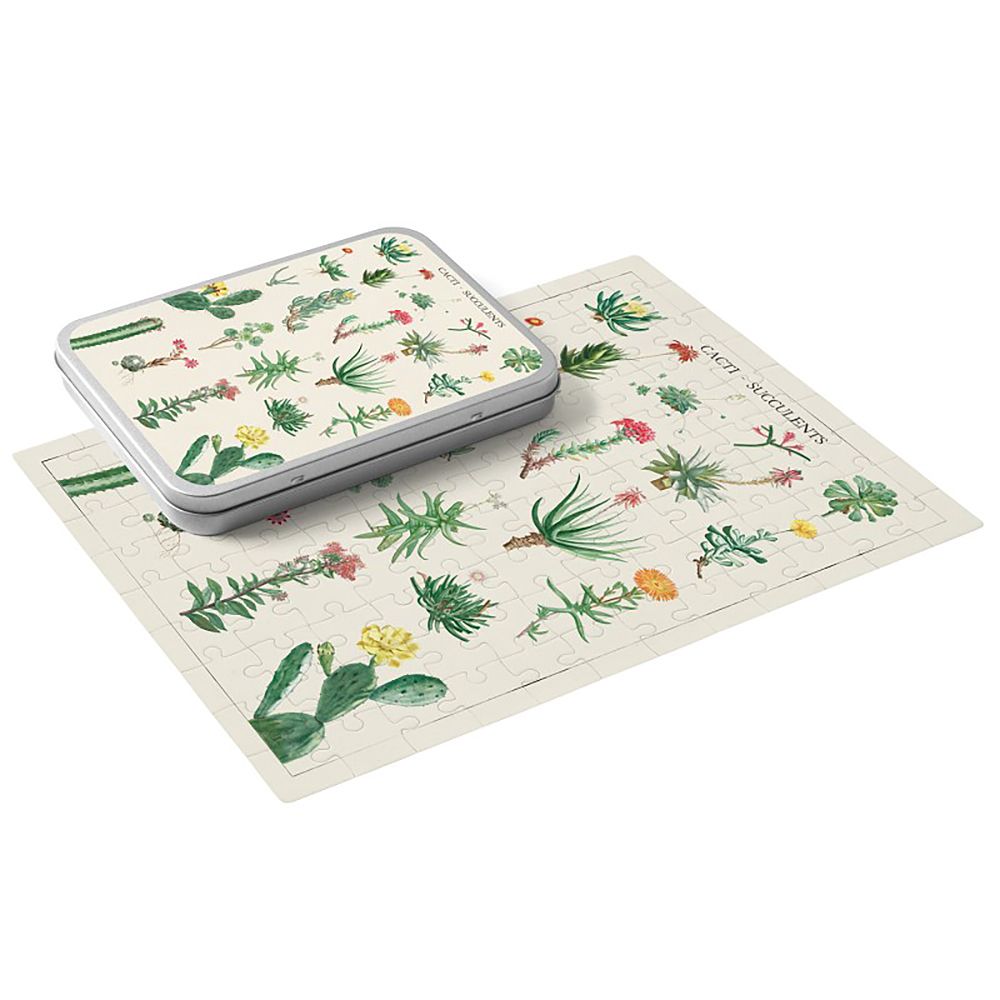 Puzzle 100pcs in metallic box BOTANICAL Cacti by Kokonote