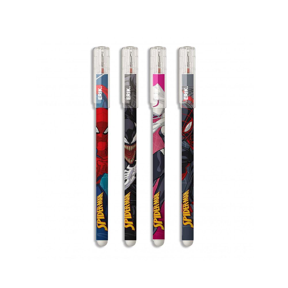 Erasable Pens 4 Colors Set of 4 pieces MARVEL Spiderman